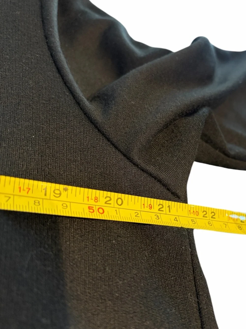 Black Hoodie Dress with White Stripe Sleeves - Picture 3 of 4